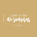Vinyl Wall Art Decal - Llena Tu Vida De Sonrisas / Fill Your Life With Smiles - 8.5" x 25" - Positive Inspiring Spanish Quote Sticker For Home School Office Coffee Shop Decor 4