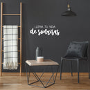 Vinyl Wall Art Decal - Llena Tu Vida De Sonrisas / Fill Your Life With Smiles - 8.5" x 25" - Positive Inspiring Spanish Quote Sticker For Home School Office Coffee Shop Decor 3