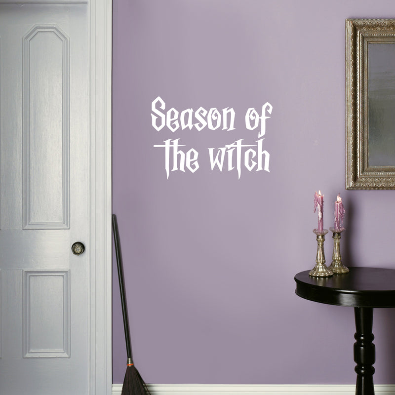 Vinyl Wall Art Decal - Season Of The Witch - 17" x 25" - Trendy Fun Halloween Quote Sticker For Home Bedroom Living Room Windows Doors Storefront Coffee Shop Office Spooky Decor 2