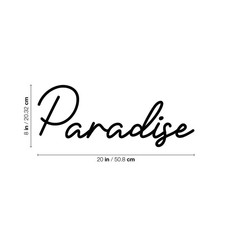 Vinyl Wall Art Decal - Paradise - 11" x 16" - Modern Inspirational Cute Word Quote Sticker For Kids Room Living Room Home School Classroom Bedroom Mirror Decor 4