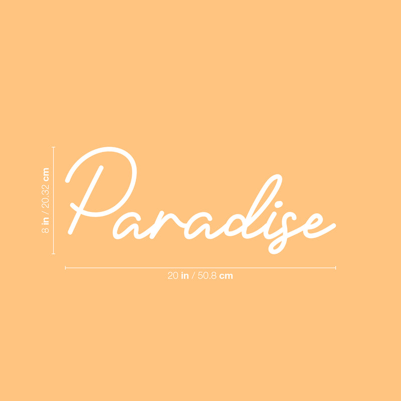 Vinyl Wall Art Decal - Paradise - 11" x 16" - Modern Inspirational Cute Word Quote Sticker For Kids Room Living Room Home School Classroom Bedroom Mirror Decor 4