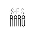 Vinyl Wall Art Decal - She Is Rare - Trendy Inspirational Quote Sticker For Woman Home Office Living Room Girls Bedroom Decor 1