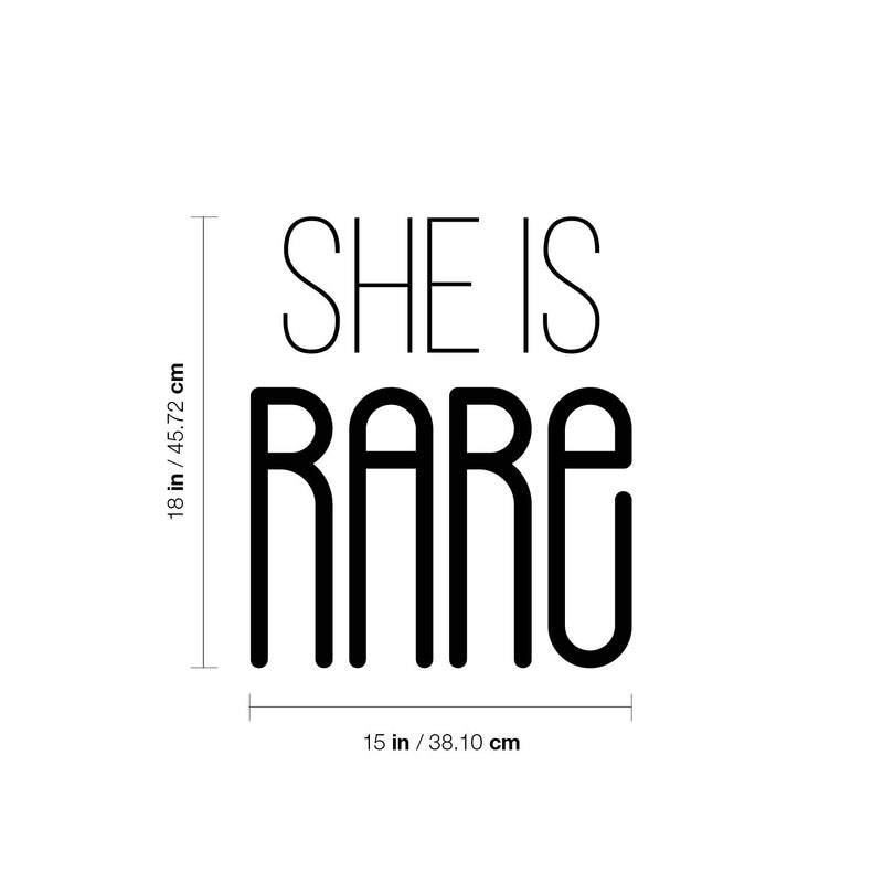 Vinyl Wall Art Decal - She Is Rare - 18" x 15" - Trendy Inspirational Quote Sticker For Woman Home Office Living Room Girls Bedroom Decor 4