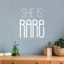 Vinyl Wall Art Decal - She Is Rare - 18" x 15" - Trendy Inspirational Quote Sticker For Woman Home Office Living Room Girls Bedroom Decor 3