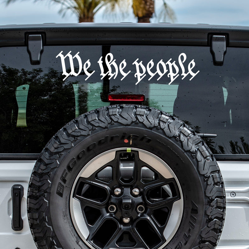 Vinyl Wall Art Decal - We The People - 6" x 25" - Trendy Inspirational Positive Adult Quote Sticker For Office Storefront Coffee Shop Home Living Room Windows Doors Decor 3