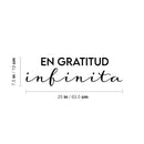 Vinyl Wall Art Decal - En Gratitud Infinita / In Infinite Gratitude - 7.5" x 25" - Modern Lovely Inspiring Spiritual Quote Sticker For Bedroom Living Room Office Religious Decor 4