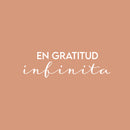 Vinyl Wall Art Decal - En Gratitud Infinita / In Infinite Gratitude - 7.5" x 25" - Modern Lovely Inspiring Spiritual Quote Sticker For Bedroom Living Room Office Religious Decor 1