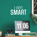 Vinyl Wall Art Decal - I Am Smart - 13.5" x 25" - Modern Inspiring Positive Classroom Quote Sticker For Home Living Room Playroom School Library Educational Decor 3