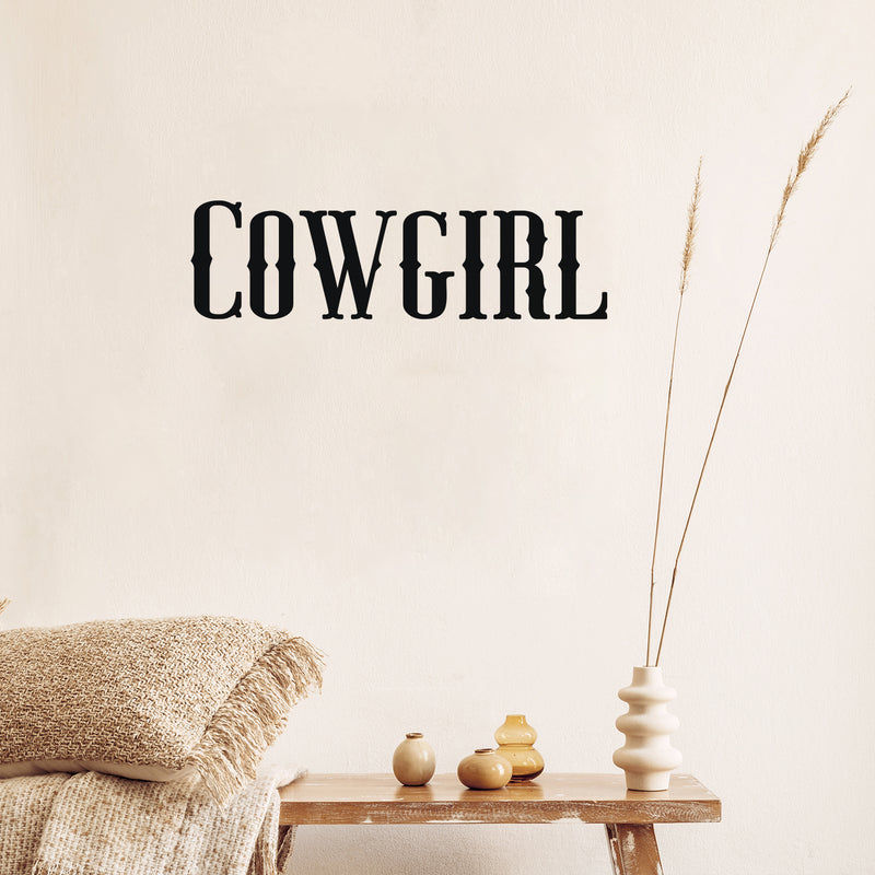 Vinyl Wall Art Decal - Cowgirl - 5.7" x 20" - Trendy Fun Lovely Positive Quote Sticker For Home Bedroom Girls Room Playroom Nursery Daycare Office Store Coffee Shop Decor 2