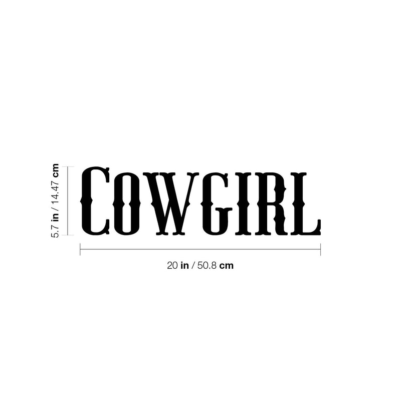 Vinyl Wall Art Decal - Cowgirl - 5. Trendy Fun Lovely Positive Quote Sticker For Home Bedroom Girls Room Playroom Nursery Daycare Office Store Coffee Shop Decor 4