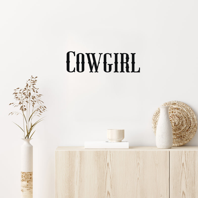 Vinyl Wall Art Decal - Cowgirl - 5.7" x 20" - Trendy Fun Lovely Positive Quote Sticker For Home Bedroom Girls Room Playroom Nursery Daycare Office Store Coffee Shop Decor 3