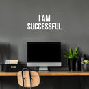 Vinyl Wall Art Decal - I Am Successful - 10.7" x 25" - Motivating Positive Self Esteem Quote Sticker For Bedroom Closet Living Room Office Coffee Shop School Gym Fitness Decor 2