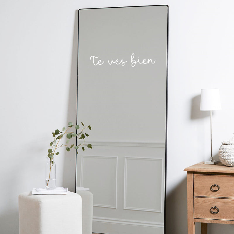 Vinyl Wall Art Decal - Te Ves Bien / You Look Good - Inspiring Self Esteem Spanish Quote Sticker For Home Bedroom Closet Living Room Boutique Beauty Saloon Storefront Decor 5