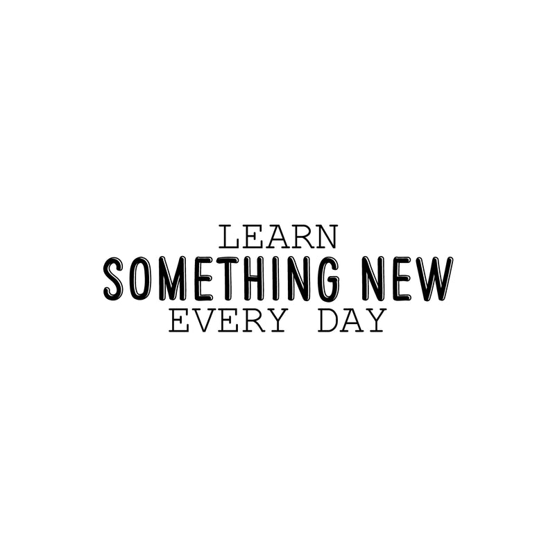 Vinyl Wall Art Decal - Learn Something New Every Day - Modern Fun Positive Classroom Quote Sticker For Home Living Room Playroom School Library Educational Decor 1
