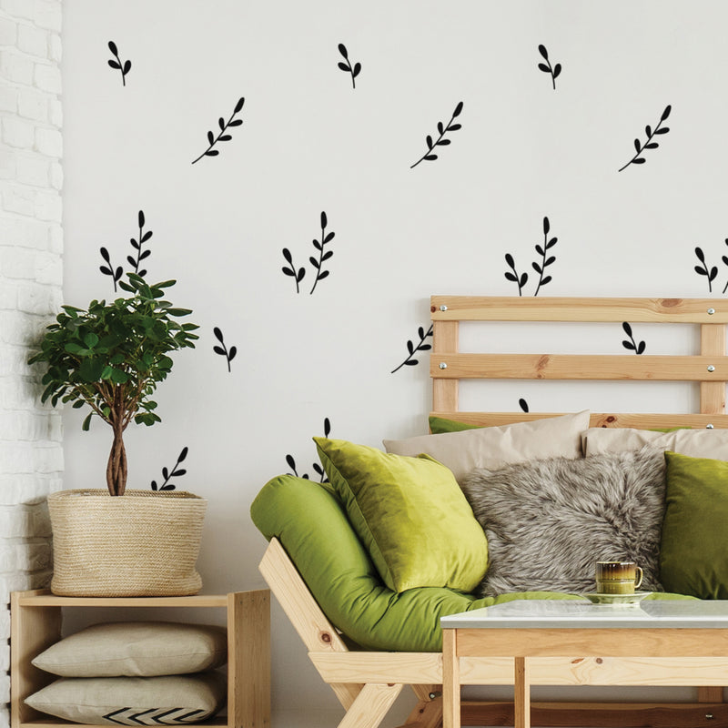 Set Of 28 Vinyl Wall Art Decal - Vine Pattern - From Each - Trendy Fun Minimalist Design For Bedroom Living Room Kids Room Classroom Office Coffee Shop Decor 2