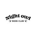 Vinyl Wall Art Decal - ?? Night Owl Book Club ?? - Trendy Fun Positive Educational Quote Sticker For Home Living Room Kids Room Playroom School Library Classroom Decor 1