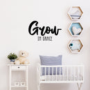 Vinyl Wall Art Decal - Grow In Grace - 15" x 25" - Trendy Inspirational Self Love Quote Sticker For Home Office Bedroom Living Room Indoor Garden Kids Room Patio Decor 2