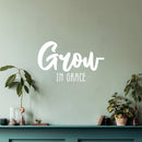 Vinyl Wall Art Decal - Grow In Grace - 15" x 25" - Trendy Inspirational Self Love Quote Sticker For Home Office Bedroom Living Room Indoor Garden Kids Room Patio Decor 2