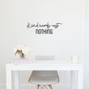 Vinyl Wall Art Decal - Kind Words Cost Nothing - 8" x 25" - Modern Fun Inspirational Lovely Quote Sticker For Bedroom Closet Living Room Playroom Office School Classroom Decor 2