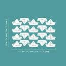 Set Of 20 Vinyl Wall Art Decal - Paper Boats Pattern - From 3" x 5" Each - Trendy Lovely Fun Design For Home Bedroom Living Room Kids Room Playroom Classroom Office Coffee Shop Decor 4