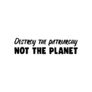 Vinyl Wall Art Decal - Destroy The Patriarchy Not The Planet - 6.5" x 25" - Trendy Inspirational Feminism Quote Sticker For Woman Home Bedroom Work Office Living Room Store Decor 1