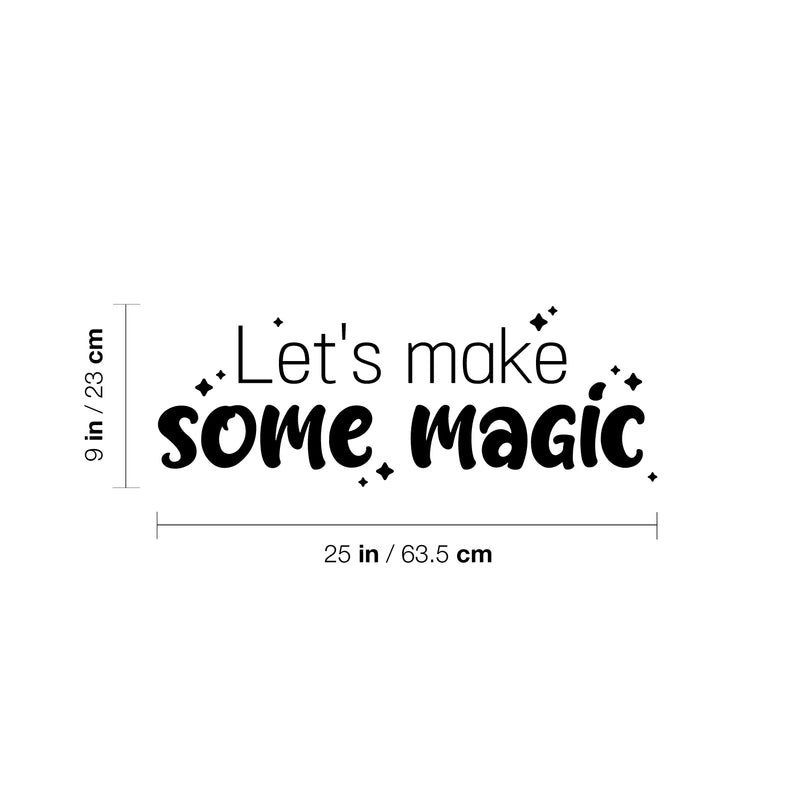 Vinyl Wall Art Decal - Let's Make Some Magic - 7" x 25" - Trendy Motivational Valentine Quote Sticker For Couples Bedroom Family Home Office Living Room Decor 4