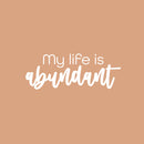 Vinyl Wall Art Decal - My Life Is Abundant - 11" x 25" - Modern Motivational Quote Sticker For Home School Classroom Living Room Work Office Bedroom Decor 1