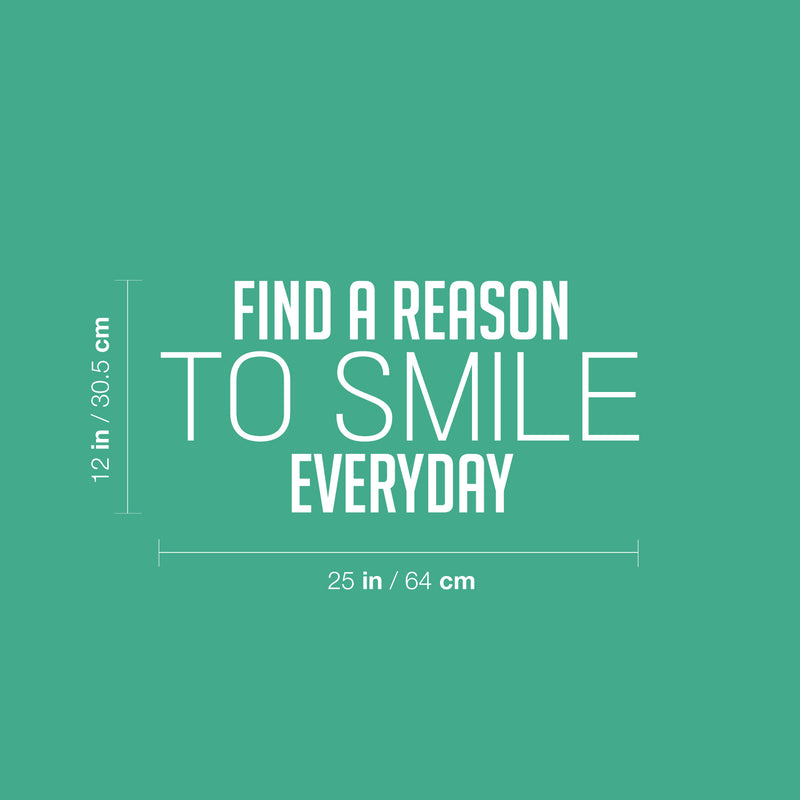 Vinyl Wall Art Decal - Smile More - 4" x 20" - Happy Face Modern Inspirational Positive Quote Sticker For Home Office Bedroom Living Room Kids Room School Playroom Coffee Shop Decor 4