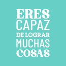Vinyl Wall Art Decal - Eres Capaz De Lograr Muchas Cosas / You Are Capable Of Achieving Many Things - 24.5" x 17"- Positive Spanish Quote Sticker For Home School Office Gym Decor 2
