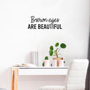 Vinyl Wall Art Decal - Brown Eyes Are Beautiful - 9" x 25" - Trendy Inspirational Quote Sticker For Girls Home Office Living Room Kids Room Bedroom Makeup Mirror Decor 2