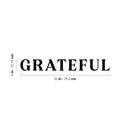 Vinyl Wall Art Decal - Grateful - 4" x 30" - Modern Inspirational Positive Word Quote Sticker For Kids Room Living Room Home School Classroom Bedroom Mirror Decor 4
