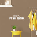 Vinyl Wall Art Decal - Rule