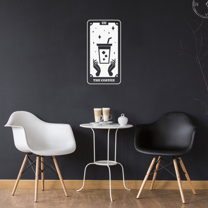 Vinyl Wall Art Decal - Tarot Card The Coffee - 30" x 16" - Humorous Trendy Fun Astrology Design Sticker For Home Bedroom Closet Kitchen Office Kitchenette Coffee Shop Storefront Decor 2