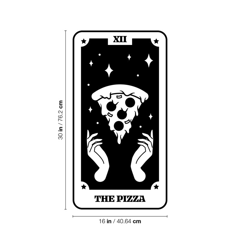 Vinyl Wall Art Decal - Tarot Card The Pizza - 30" x 16" - Humorous Trendy Fun Astrology Design Sticker For Home Kitchen Living Room Office Coffee Shop Restaurant Storefront Decor 4