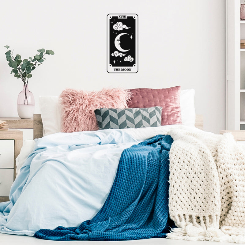 Vinyl Wall Art Decal - Tarot Card The Moon - 30" x 16" - Lovely Trendy Fun Astrology Design Sticker For Home Bedroom Closet Living Room Coffee Shop Office Storefront Decor 3