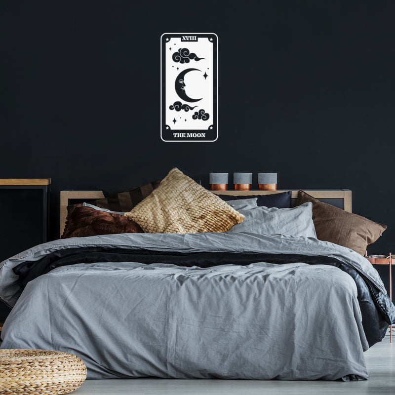 Vinyl Wall Art Decal - Tarot Card The Moon - 30" x 16" - Lovely Trendy Fun Astrology Design Sticker For Home Bedroom Closet Living Room Coffee Shop Office Storefront Decor 2