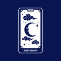 Vinyl Wall Art Decal - Tarot Card The Moon - 30" x 16" - Lovely Trendy Fun Astrology Design Sticker For Home Bedroom Closet Living Room Coffee Shop Office Storefront Decor 1