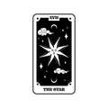 Vinyl Wall Art Decal - Tarot Card The Star - Lovely Trendy Fun Astrology Design Sticker For Home Bedroom Closet Living Room Coffee Shop Office Storefront Decor 1