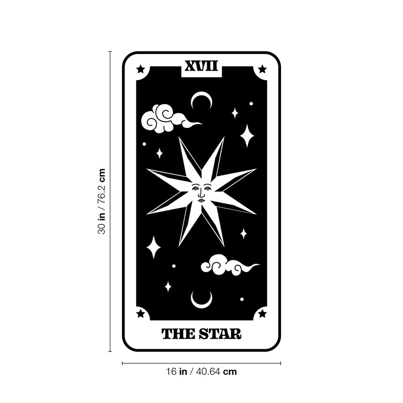 Vinyl Wall Art Decal - Tarot Card The Star - 30" x 16" - Lovely Trendy Fun Astrology Design Sticker For Home Bedroom Closet Living Room Coffee Shop Office Storefront Decor 4