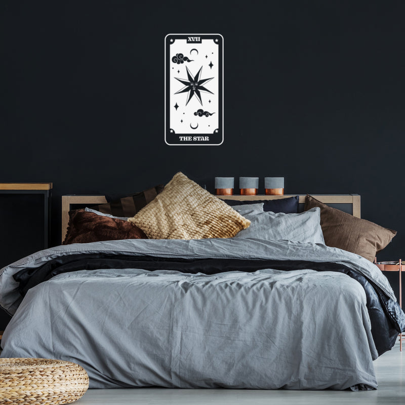 Vinyl Wall Art Decal - Tarot Card The Star - 30" x 16" - Lovely Trendy Fun Astrology Design Sticker For Home Bedroom Closet Living Room Coffee Shop Office Storefront Decor 2