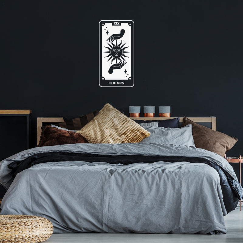 Vinyl Wall Art Decal - Tarot Card The Sun - 30" x 16" - Lovely Trendy inspiring Astrology Design Sticker For Home Bedroom Closet Living Room Coffee Shop Office Storefront Decor 2