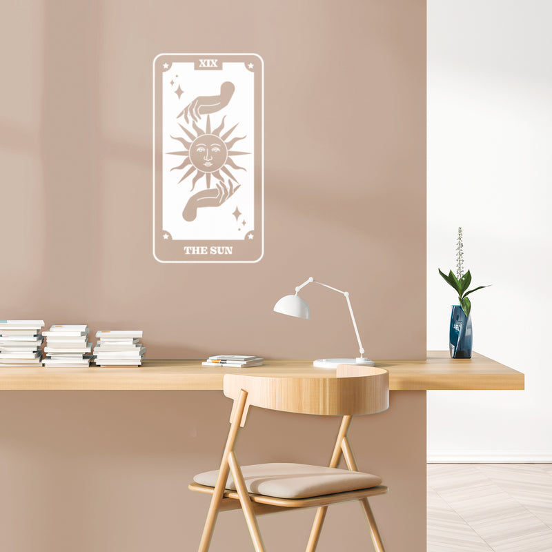 Vinyl Wall Art Decal - Tarot Card The Sun - 30" x 16" - Lovely Trendy inspiring Astrology Design Sticker For Home Bedroom Closet Living Room Coffee Shop Office Storefront Decor 3