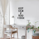 Vinyl Wall Art Decal - Keep Calm & Read A Book - 25" x 14.5" - Trendy Inspiring Positive Classroom Quote Sticker For Home Living Room Playroom Office School Library Educational Decor 3