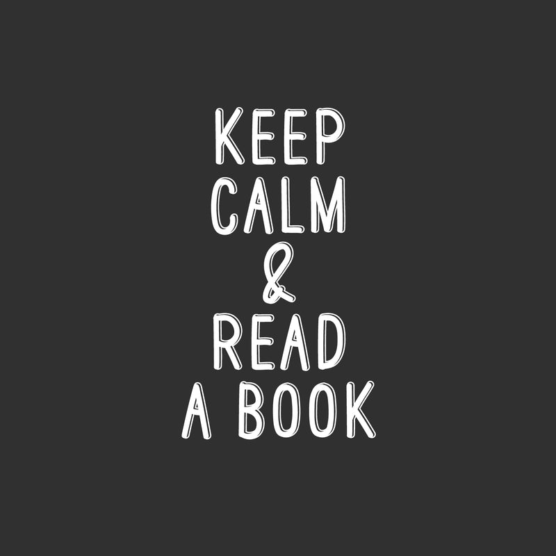 Vinyl Wall Art Decal - Keep Calm & Read A Book - 25" x 14.5" - Trendy Inspiring Positive Classroom Quote Sticker For Home Living Room Playroom Office School Library Educational Decor 2