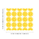Set Of 25 Vinyl Wall Art Decal - Half Lemons Pattern - From 4" x 4" Each - Trendy Fun Fruit Design Sticker For Home Kitchen Playroom Classroom Coffee Shop Restaurant Office Decor 4