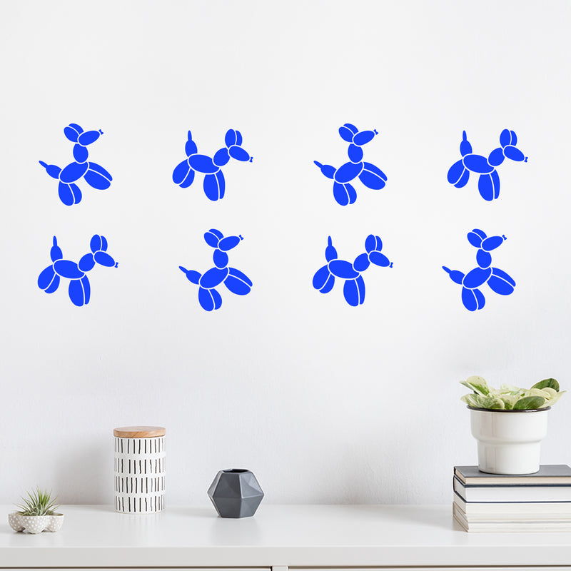 Set Of 20 Vinyl Wall Art Decal - Balloon Dogs Pattern - From Each - Trendy Cool Fun Puppy Design Sticker For Kids Room Playroom Classroom Daycare Toy Store Decor 5