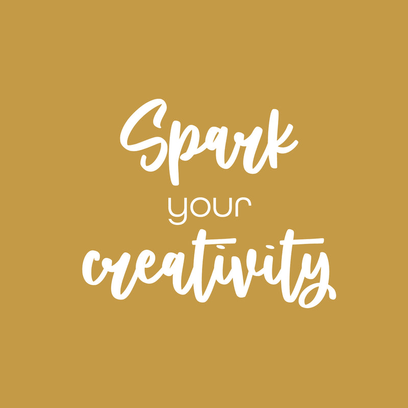 Vinyl Wall Art Decal - Spark Your Creativity - 16.5" x 20" - Trendy Motivational Positive Quote Sticker For Home School Office Coffee Shop Kids Room Playroom Classroom Decor 1