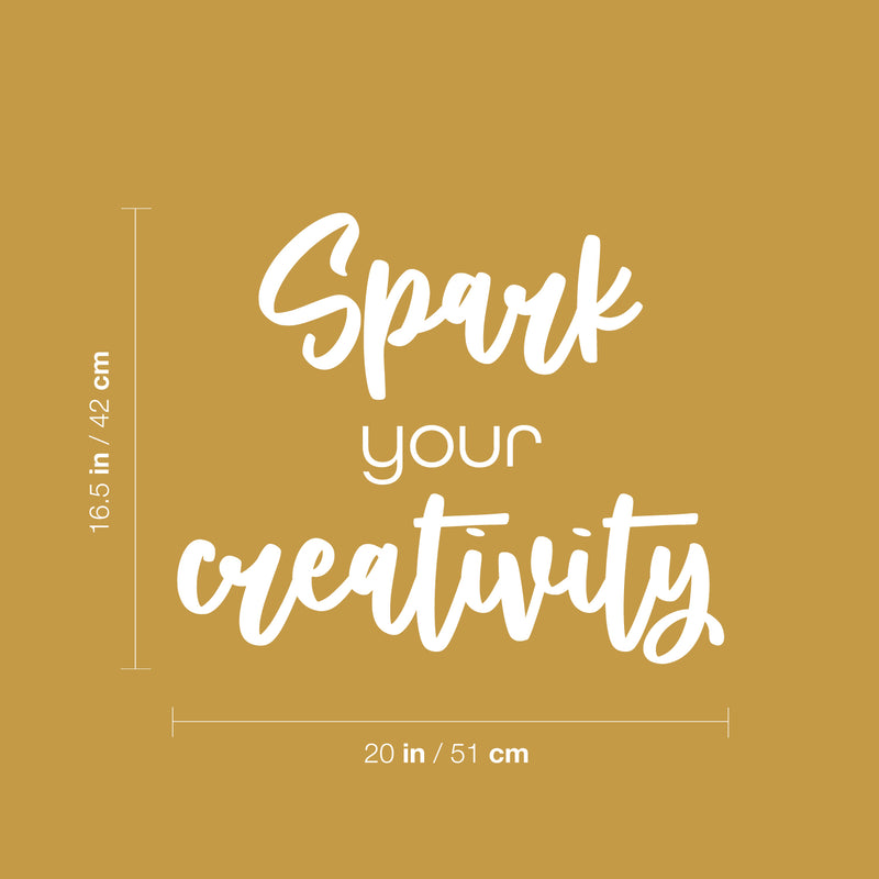 Vinyl Wall Art Decal - Spark Your Creativity - 16.5" x 20" - Trendy Motivational Positive Quote Sticker For Home School Office Coffee Shop Kids Room Playroom Classroom Decor 4