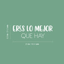 Vinyl Wall Art Decal - Eres Lo Mejor Que Hay / You Are The Best There Is - 8.5"x 25" - Inspiring Lovely Positive Spanish Quote Sticker For Home Bedroom Closet Classroom Office Decor 4