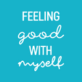 Vinyl Wall Art Decal - Feeling Good With Myself - 22" x 17" - Modern Motivational Positive Self Love Quote Sticker For Bedroom Closet Home Office Living Room Bathroom Decor 1